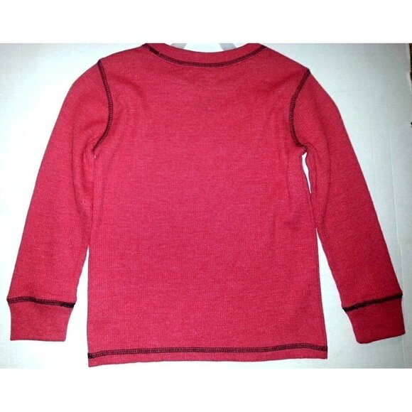 Arizona Boys Shirt Size 4 Let It Rock Red Long Sleeve Thermal - Picture 6 of 6